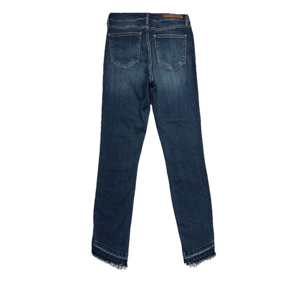 Cello High Rise Ankle Skinny Jeans 5 Dark Blue Stretch Juniors Measures 26 x 26 - Picture 2 of 7